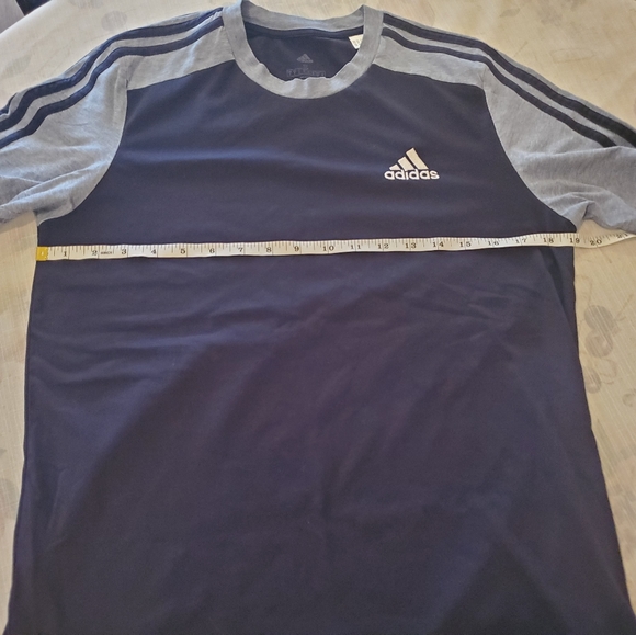 Adidas Essentials Melange Tee Small Blue - Picture 7 of 10